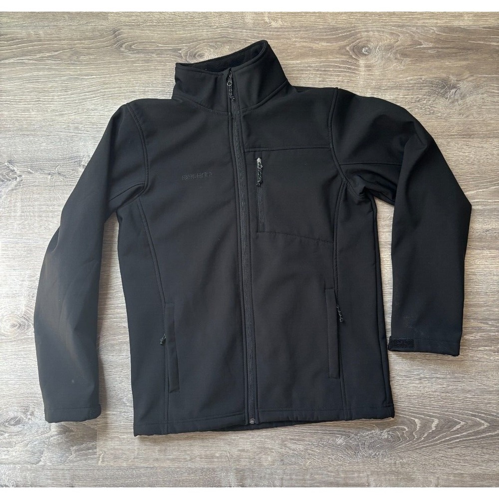 Baleaf Windproof Fleece Lined Water Resistant Jacket Black Coat Small Running